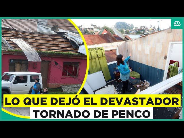 ⁣Devastador paso de tornado en Penco: Las consecuencias del temporal en la zona centro sur