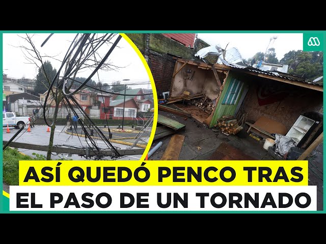 ⁣Tornado destruye casas en Penco: Extraño fenómeno meteorológico provoca caos en el sur