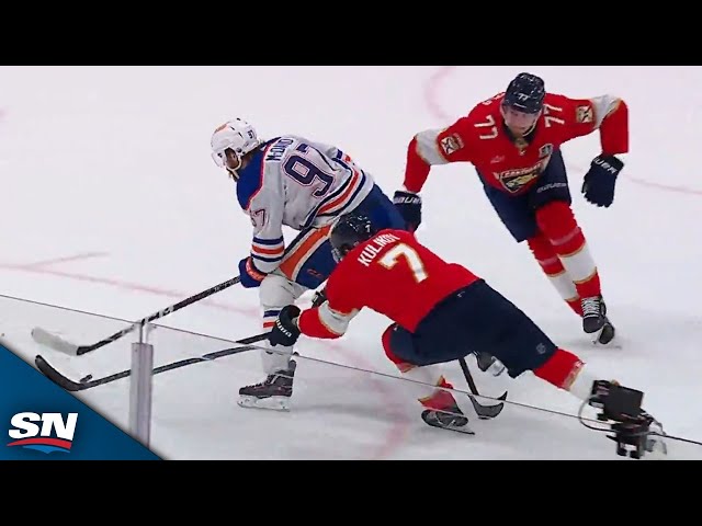 ⁣Connor McDavid Slices Through Panthers' Defences To Set Up Corey Perry Goal