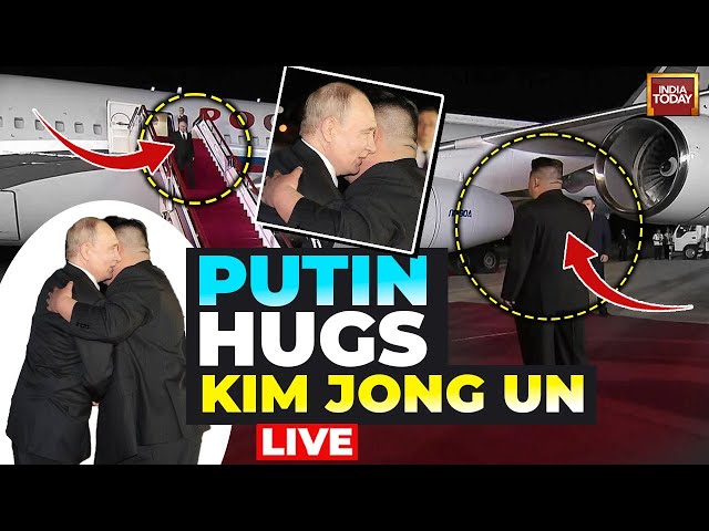 ⁣India Today LIVE : Putin Hugs Kim Jong Un As He Lands In North Korea For His First Visit In 24 Years