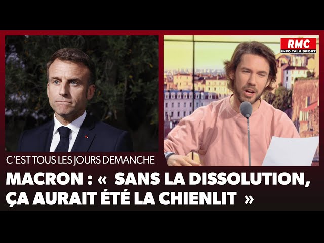 Arnand Demanche: Macron : « sans la dissolution,ça aurait été la chienlit »