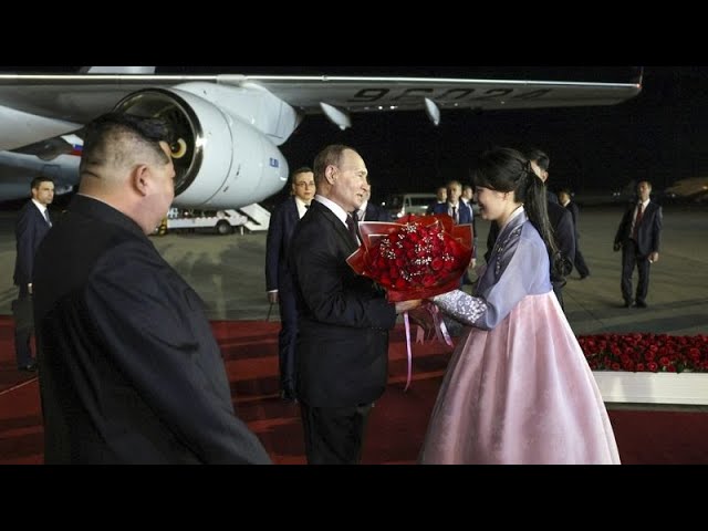 Vladimir Poutine en visite en Corée du Nord