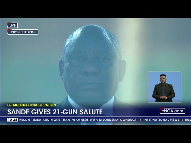 ⁣Presidential Inauguration | SANDF gives 21 guns salute