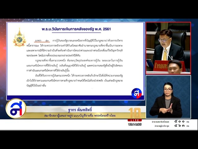 ⁣ฐากร ตัณฑสิทธ์ อภิปรายร่าง พ.ร.บ.งบประมาณรายจ่าย ประจำปี 2568