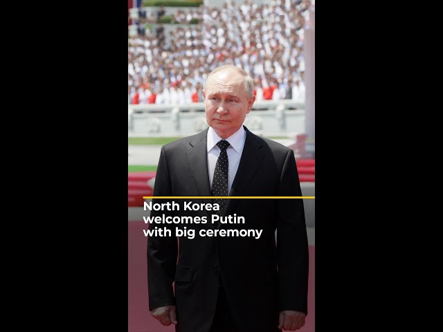 North Korea welcomes Putin with big ceremony | AJ #shorts