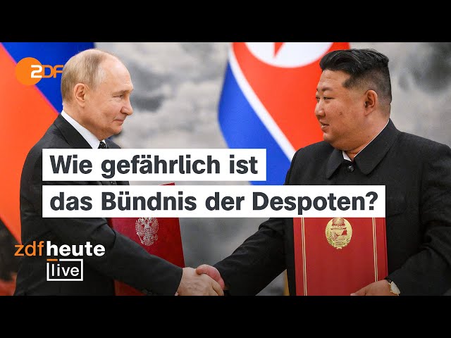 Putin und Kim besiegeln in Nordkorea “unbesiegbare Freundschaft” | Analyse bei ZDFheute live