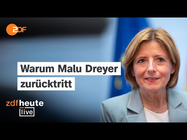 ⁣Malu Dreyer: "Kraft geht zu Ende" | Erklärung der Ministerpräsidentin bei ZDFheute live