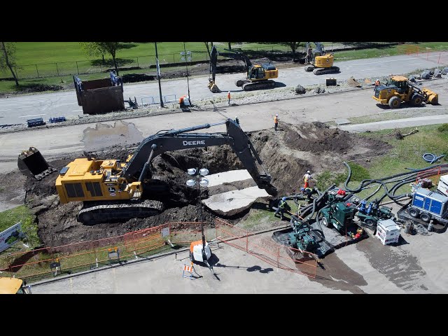 ⁣Calgary receives two pipe pieces from San Diego to speed up repairs