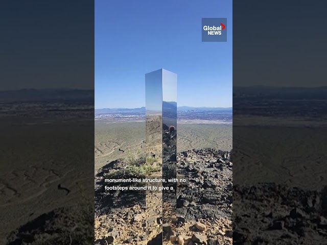 ⁣Mysterious monolith discovered on Las Vegas hiking trail
