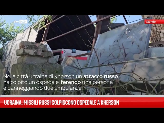 ⁣Razzo russo colpisce ospedale nella città ucraina di Kherson