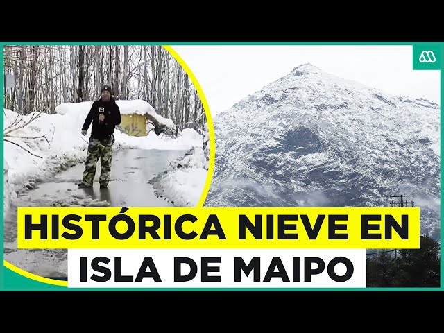 ⁣Histórica nueve en la cordillera: Los nevados registros de la Isla de Maipo