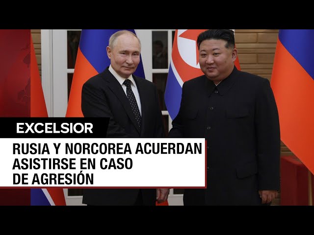 Putin y Kim Jong-un sellan acuerdo de asistencia mutua