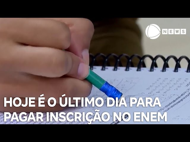 Hoje é o último dia para realizar o pagamento da taxa de inscrição no Enem 2024