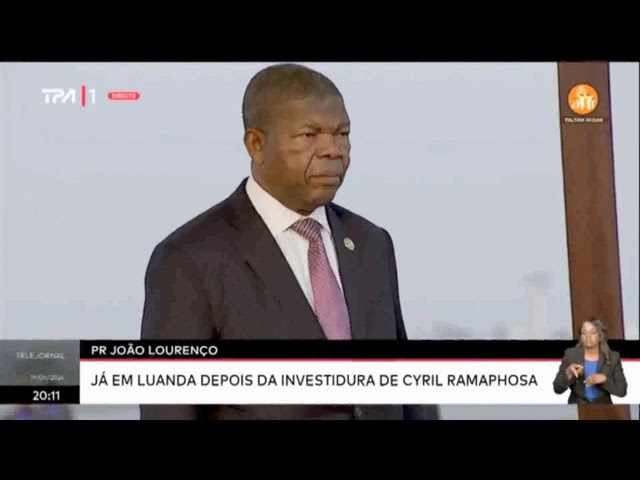 PR João Lourenço já em Luanda depois da investidura de Cyril Ramaphosa