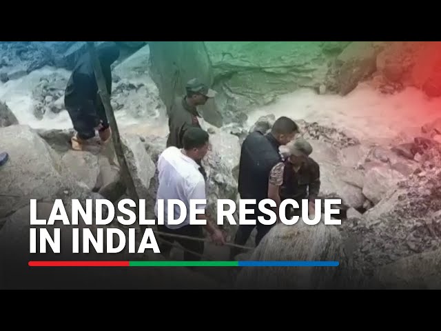 ⁣Tourists rescued after heavy rains trigger landslides in India's Sikkim