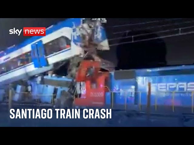 ⁣Watch: Train carrying copper crashed head on with passenger train in Santiago, Chile