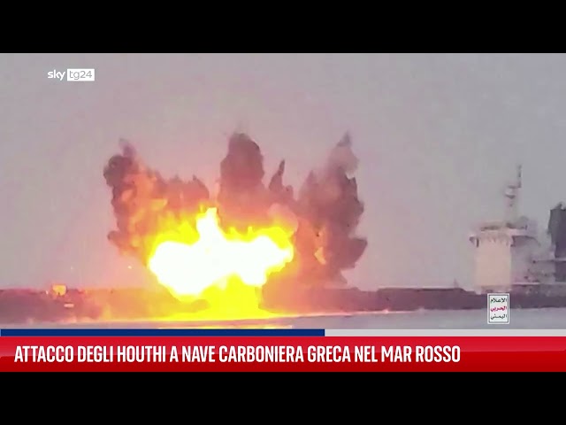 ⁣Attacco degli Houti a nave carboniera greca nel Mar Rosso