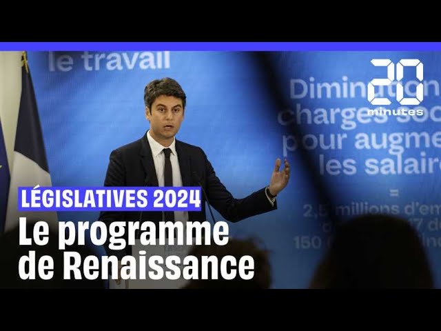 Législatives 2024 : Le programme présidentiel de Renaissance présenté par Gabriel Attal