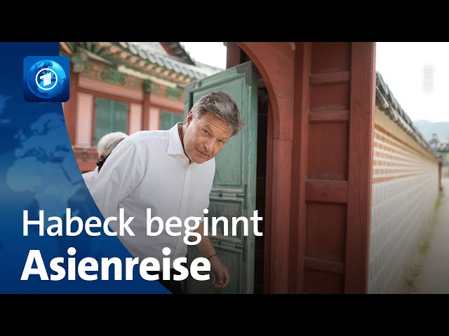 ⁣Habeck beginnt Ostasienreise in Südkorea