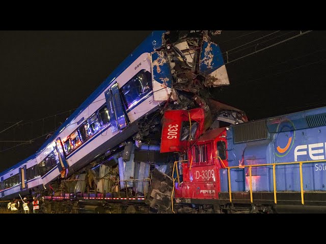 ⁣Live: Cargo train's head-on collision with passenger train kills two in Santiago, Chile