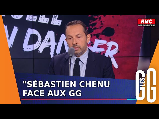 Sébastien Chenu, porte-parole du Rassemblement national, est face aux GG