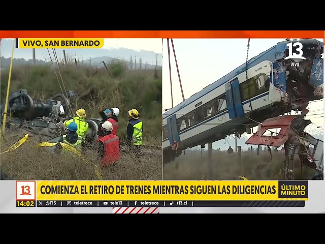 Comienza el retiro de trenes en San Bernardo