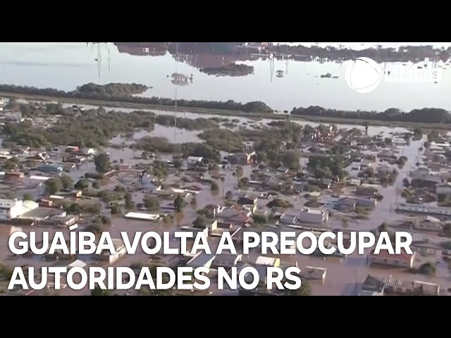 ⁣Guaíba atinge cota de alerta e preocupa autoridades em Porto Alegre