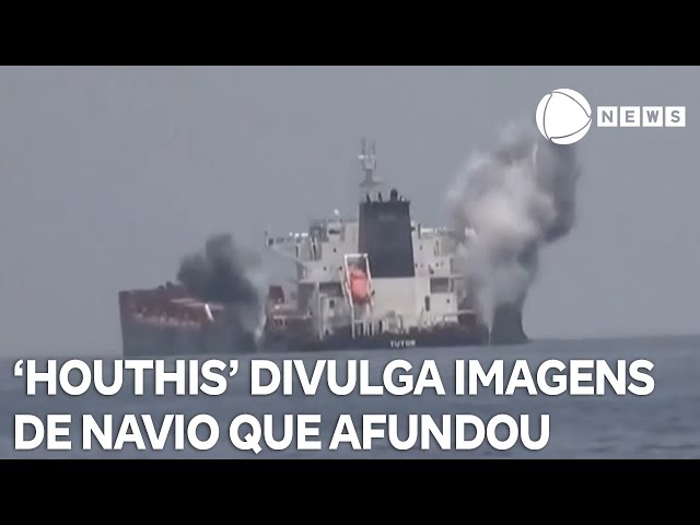 Grupo terrorista divulga imagens de navio que afundou