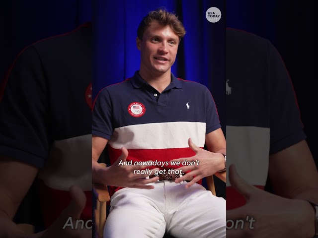 ⁣Team USA swimmer Bobby Finke talks about advancements in swimsuit tech #Shorts