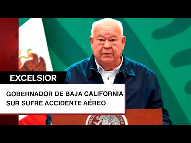 ⁣Gobernador de Baja California Sur sufre accidente aéreo; éste es su estado de salud