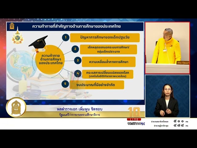 ⁣เพิ่มพูน รมว.ศึกษาธิการ แจง #งบฯ68 จัดงบฯลดลง บนความท้าทาย 8 ด้าน ที่ต้องยกระดับการศึกษาไทย