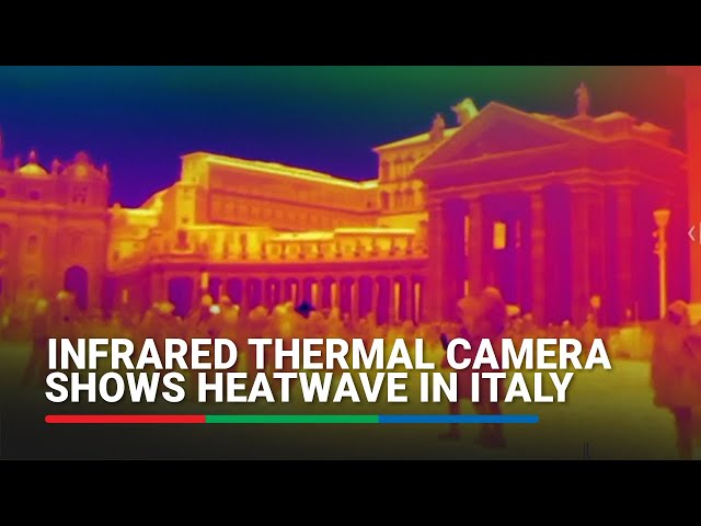 ⁣Infrared thermal camera shows heatwave in Italy