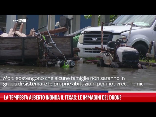 ⁣La tempesta Alberto inonda il Texas: le immagini del drone