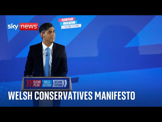 ⁣Watch live: Welsh Conservatives launch their manifesto ahead of the General Election 2024