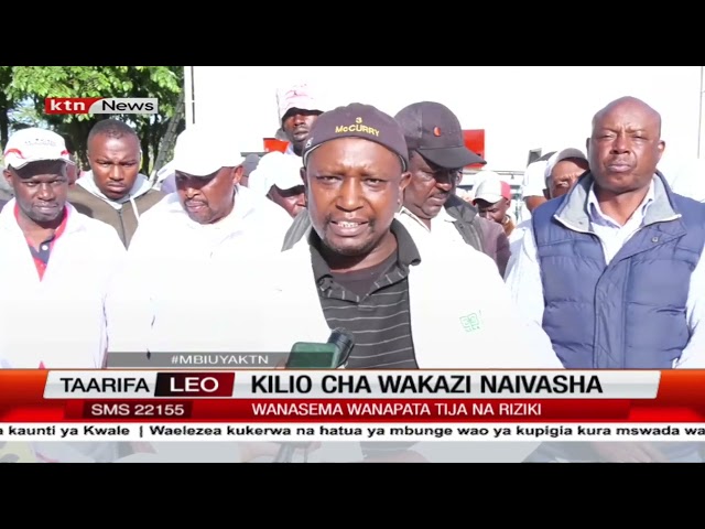 ⁣Wafanyikazi wa kichinjio cha mifugo cha Naivasha wamepinga kufungwa kwa kichinjio