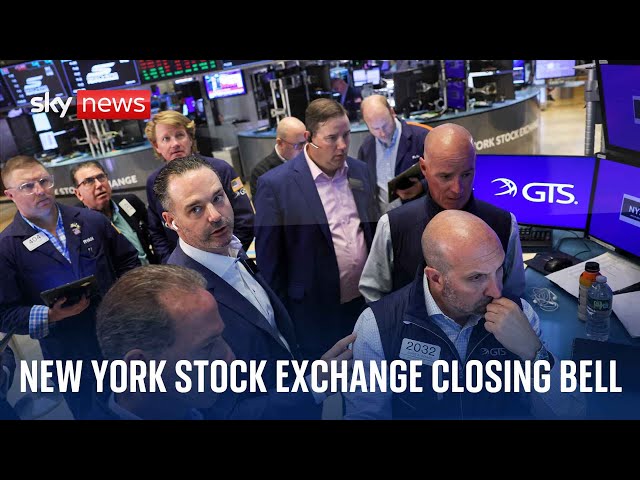 Watch live from the New York Stock Exchange showing Dow Jones Index ahead of the closing bell