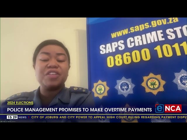 ⁣Police management promises to make overtime payments