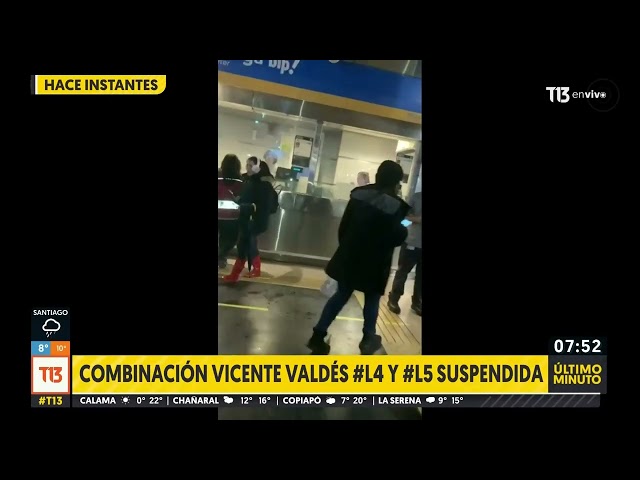 Metro debió cerrar estación Vicente Valdés por "arco eléctrico que generó humo"