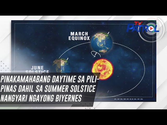 ⁣Pinakamahabang daytime sa Pilipinas dahil sa summer solstice nangyari ngayong Biyernes | TV Patrol