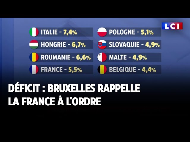 Déficit : Bruxelles rappelle la France à l'ordre