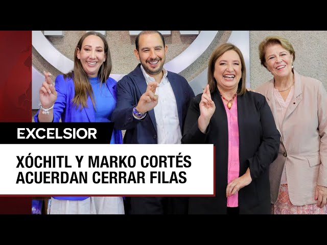 Xóchilt Gálvez y Marko Cortés liman asperezas tras derrota electoral