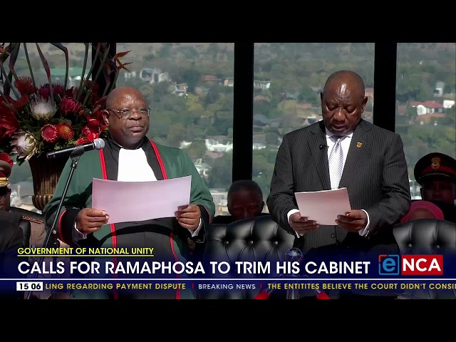 Calls for Ramaphosa to trim his cabinet