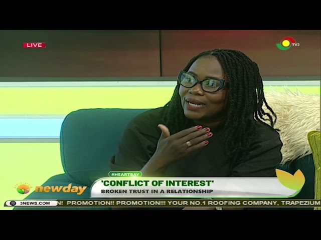 ⁣#TV3NewDay: A conversation about conflict of interest and broken trust in a relationship
