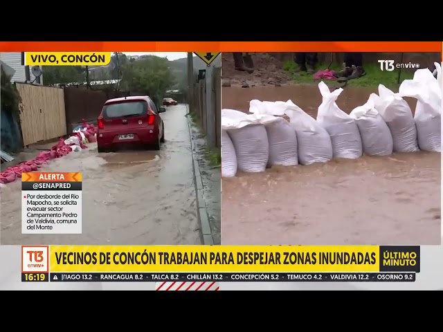 Construyen represa artesanal para evitar inundaciones en Concón