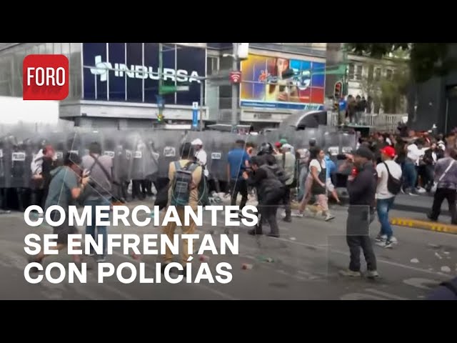 Repliegan a manifestantes en el Eje Central de la CDMX | EN VIVO