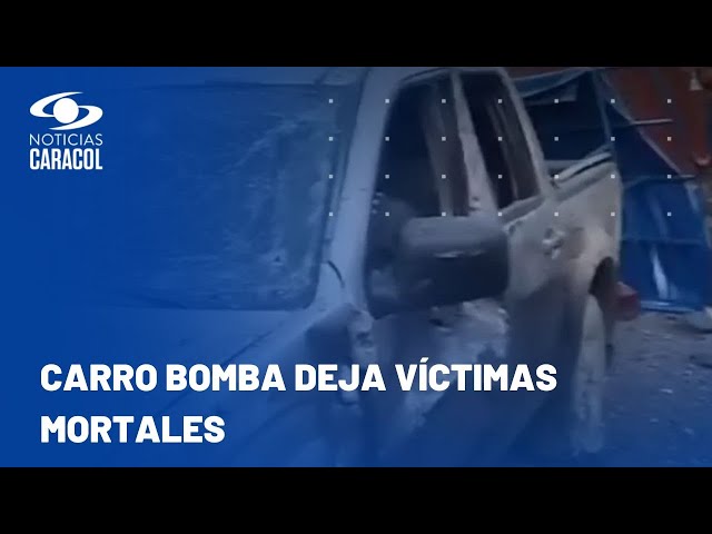 ⁣Carro bomba en Nariño: un auxiliar de la Policía y una mujer murieron