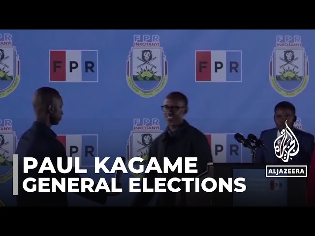 ⁣Rwanda election campaign: President Paul Kagame faces two rival candidates