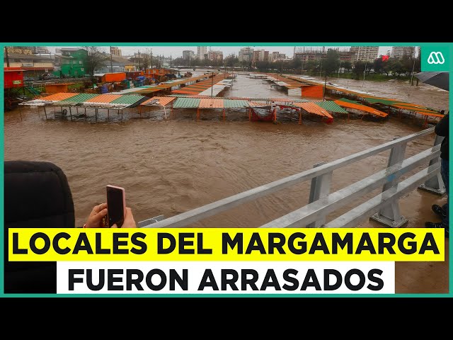 ⁣Comerciantes perdieron sus puestos: Estero Margamarga arrasa con feria en Viña del Mar: