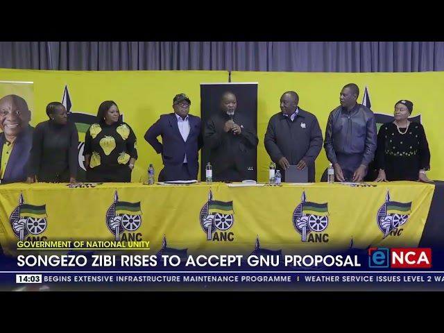 Songezo Zibi rises to accept GNU proposal