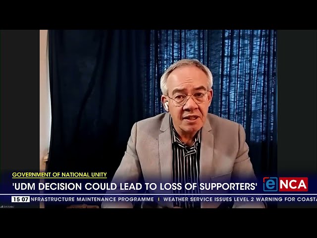 Government of National Unity | 'UDM decision could lead to loss of supporters' expert